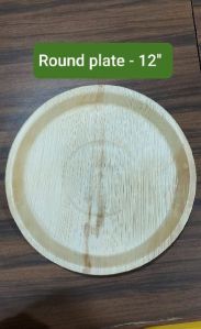 12 Inch Round Areca Leaf Plate