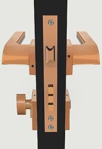 PVD Rose Gold 45x85mm Double Door Mortise Lock