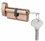 PVD Rose Gold 60mm Coin Mortise Cylinder Lock