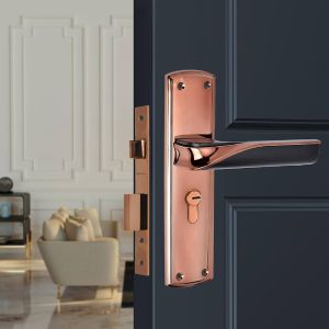 Rose Gold 60x85mm Double Door Mortise Lock