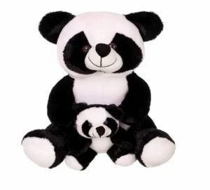 Black and white teddy bear