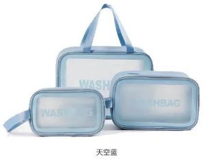 Blue Washbag Set Of 3