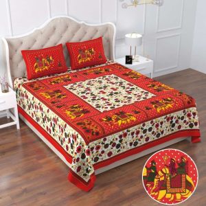 jaipuri cotton bed sheet