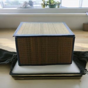 handcrafted natural korai grass storage box