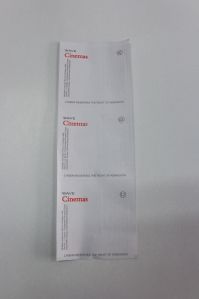 Thermal Paper Cinema Tickets