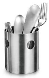 Stainless Steel Round Cutlery Holder