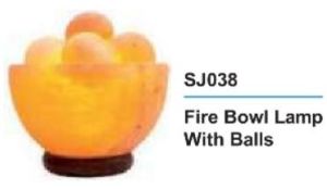 Fancy Fire Bowl Rock Salt Lamp