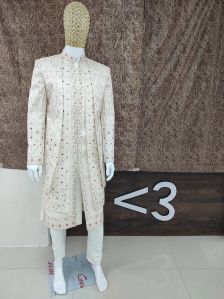 Less Than Three Unstitched Mens Bridal Sherwani Fabrics