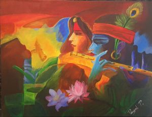 Creative Radha Krishna Painting