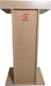 Laminated Wooden Lectern Stand with Storage For School (SP-552D)