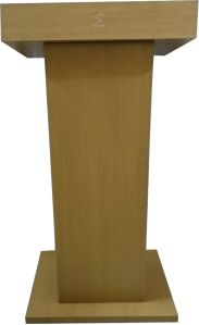 Laminated Wooden Podium Lectern Stand with Storage For School, College (SP-541B)
