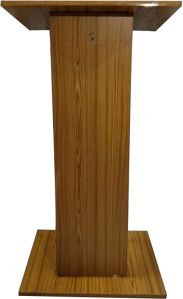 Stainless Steel and Laminated wooden podium Stand with two shelves (SP-543B)