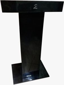 Stylish Black Wooden Podium Lectern Stand For School, College, Auditorium (SP-541D)