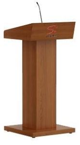Teak Plywood Natural Polish Finish Wooden Podium Stand (SP-540)