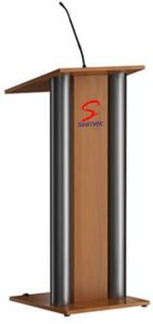 Wooden Lectern Stand with Metal Pipe (SP-550)