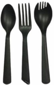 Plastic Black Cutlery