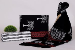 Abaya indian cotton fabric with chiffon scarf