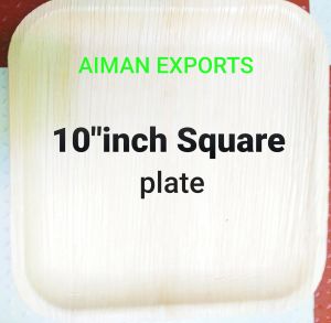 10 Inch Square areca palm leaf plates