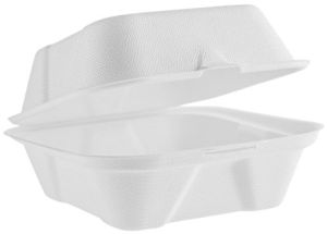Bagasse clamshell food container