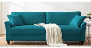 Daroo velvet 3 seater sofa in pine green colour