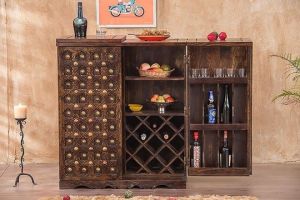 Solid Wood Brass Royal Bar Counter