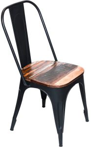 Steel and Mango Wood Chair Black