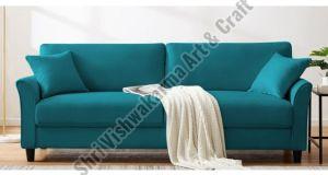 Daroo Velvet 3 Seater Sofa In Pine Green Colour