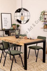 Mango Wood & Iron Dining Table