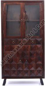 Sheesham Wood Vishwakarma Arts Walnut Storage Bookcase