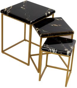 Black Epoxy Nesting Table Set