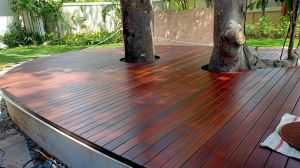 Brown Wooden Deck Flooring Service