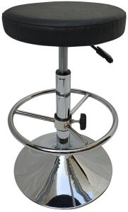 Lather and Ring Revolving Stainless Steel Bar Stool