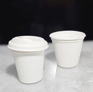 220ml Sugarcane Bagasse Cup with Lid