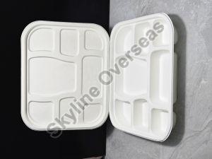 8 Compartment Meal Plate, Shape : Rectangular for Serving Food