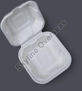 8 X 8 Inch Sugarcane Bagasse Clamshell Box