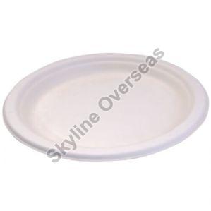 Skyline Overseas Plain 9 Inch Round Sugarcane Bagasse Plate