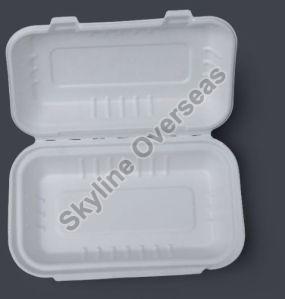 Skyline Overseas Plain Sugarcane Baggasse Clamshell Biryani Box