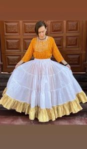 18 Meter Cotton Golden Border Underskirt