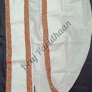 100% Cotton Free Size Ready made Dhoti with 2.25Mtr Dupatta