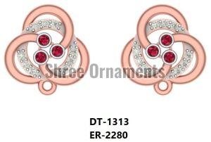 ER-2172 Ladies Rose Gold Earring