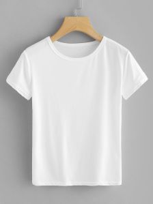 Ladies Plain Round Neck T Shirt