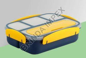 3 Compartment Plastic Lunch Box, Capacity : 500 Ml