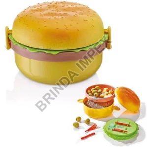 Plastic Burger Shape Lunch Box, Capacity : 500 Ml