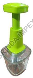 Plastic Hand Push Vegetable Chopper For Kitchen Use