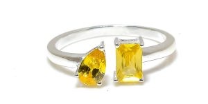 Citrine Gemstone Toi Et Moi Ring