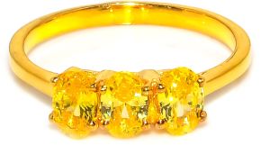 Oval Shape Sterling Silver Citrine Gemstone Ring