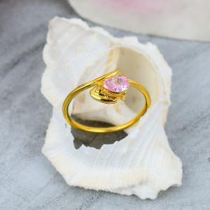 Pear Cut Sterling Silver Morganite Gemstone Ring