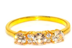Sterling Silver Golden Topaz Gemstone Ring