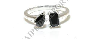 Black Onyx Gemstone Toi Et Moi Ring