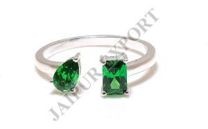 Emerald Gemstone Toi Et Moi Ring